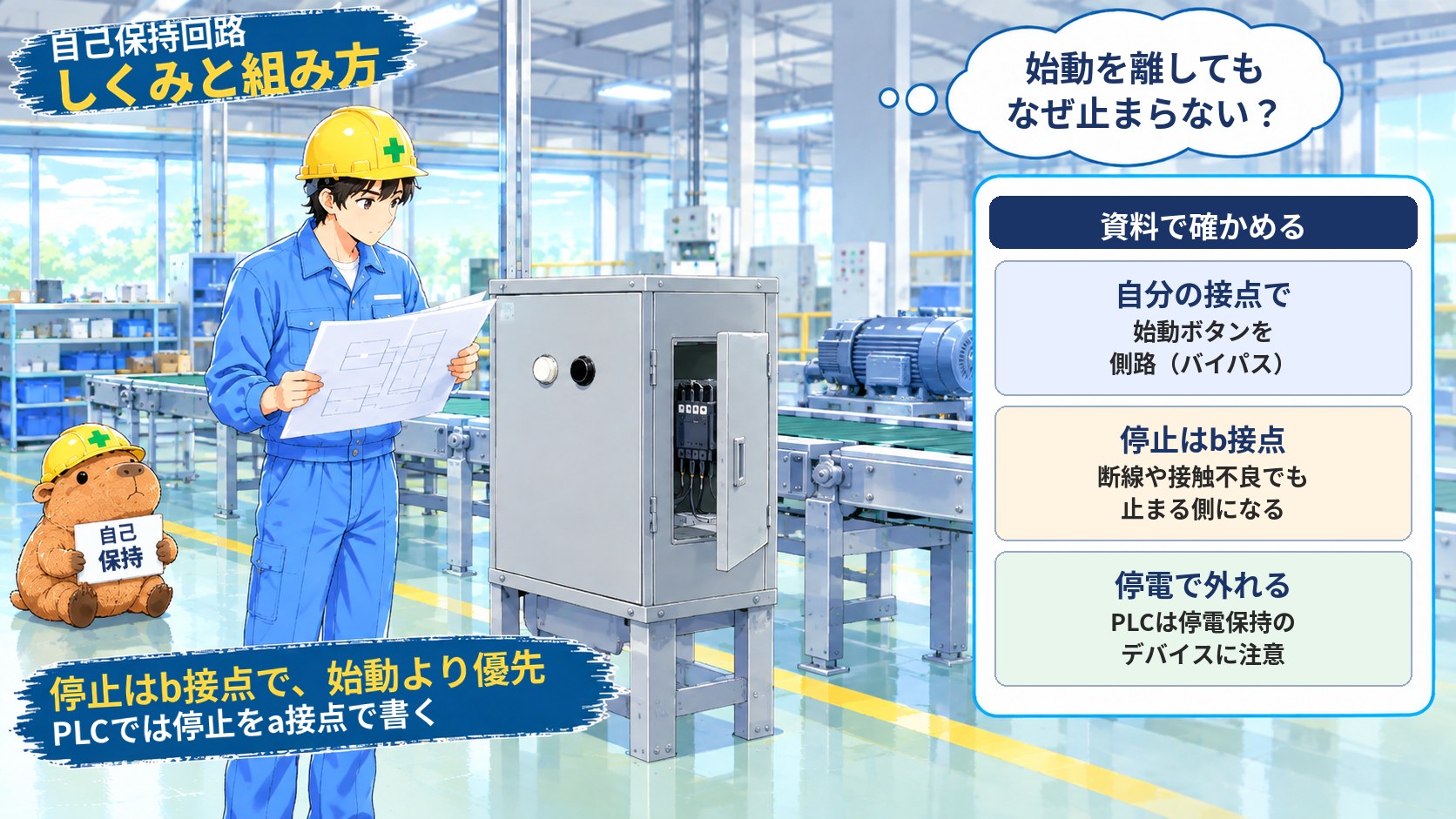 自己保持回路のしくみと組み方