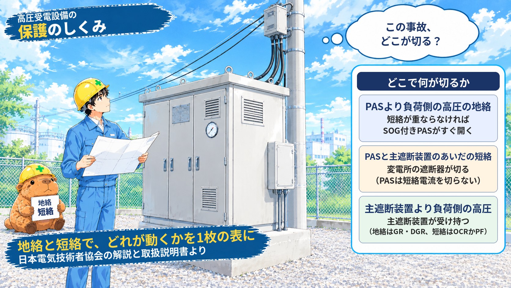 高圧受電設備の保護のしくみ